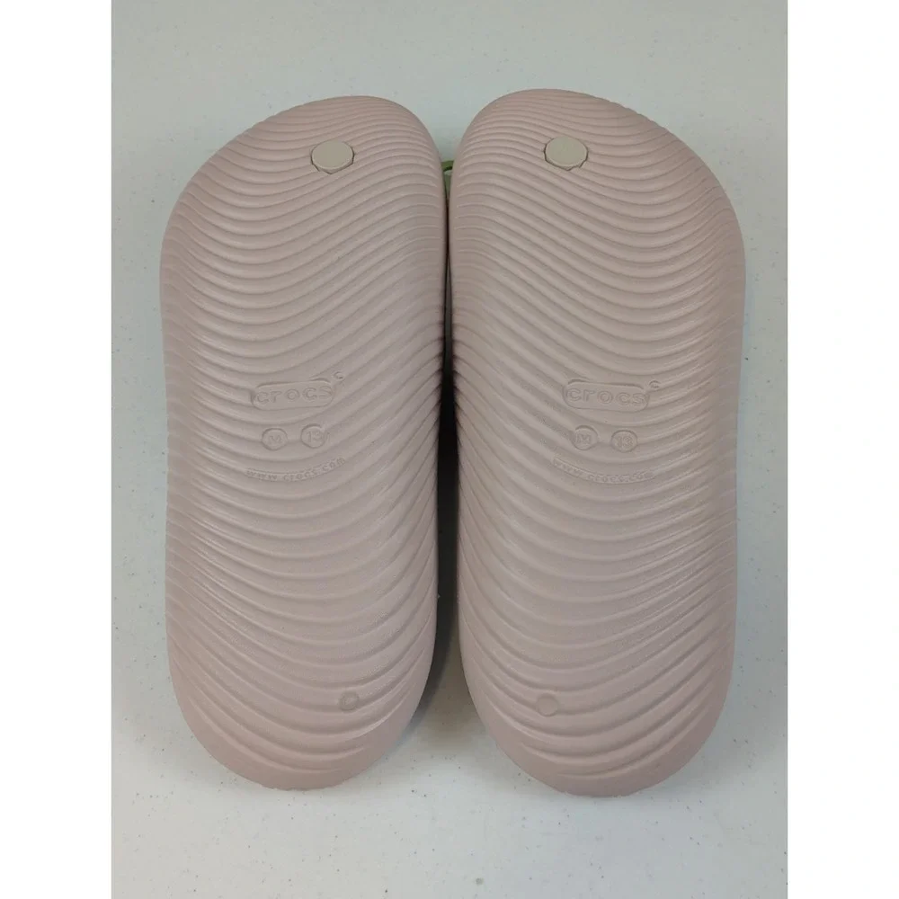 Crocs Mellow Recovery Flip Flops Men's 13 Pink Clay Argyle Rose New Tags